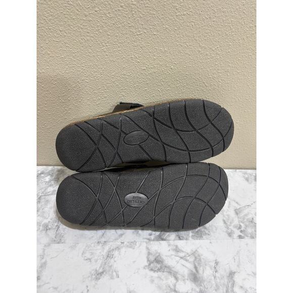 Earth Origins Eloise Womens Slip On Clogs 11W Olive Green Faux Fur Suede Comfort - Picture 10 of 10